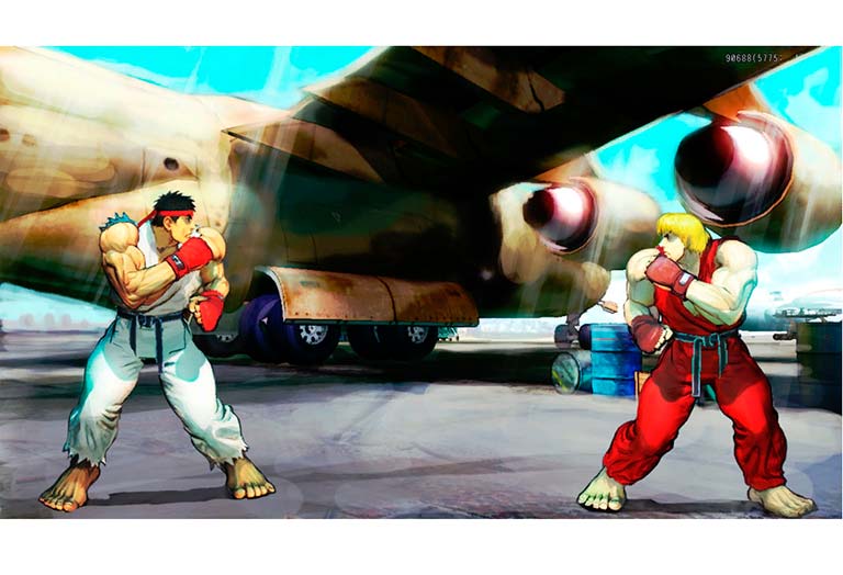 Concept Art of the backgrounds/levels of Street Fighter 4