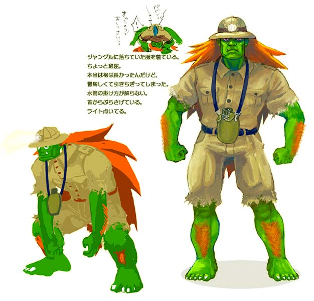 Blanka of Street Fighter 4 Concept Art