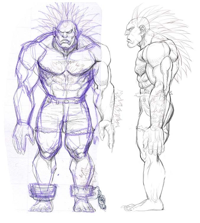 Blanka of Street Fighter 4 Concept Art