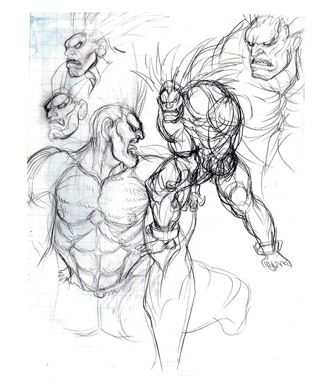 Blanka of Street Fighter 4 Concept Art