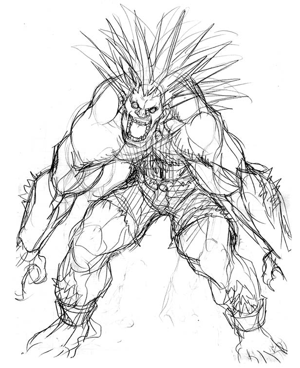 Blanka of Street Fighter 4 Concept Art