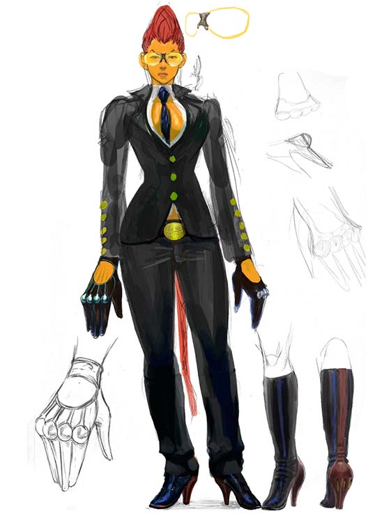 Crimson Viper aka Maya of Street Fighter 4 Concept Art