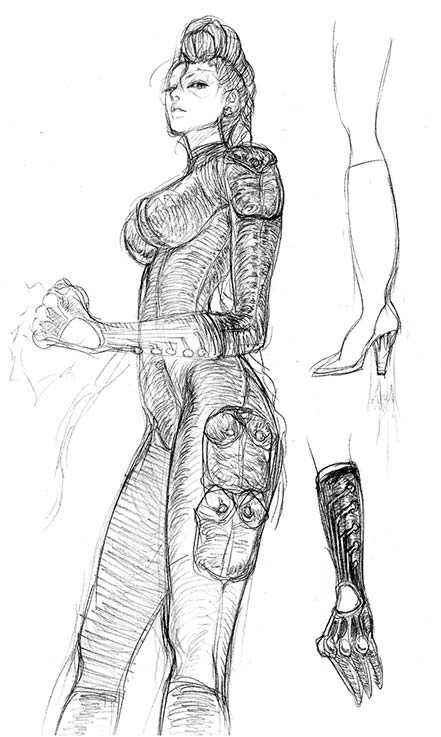 Crimson Viper aka Maya of Street Fighter 4 Concept Art