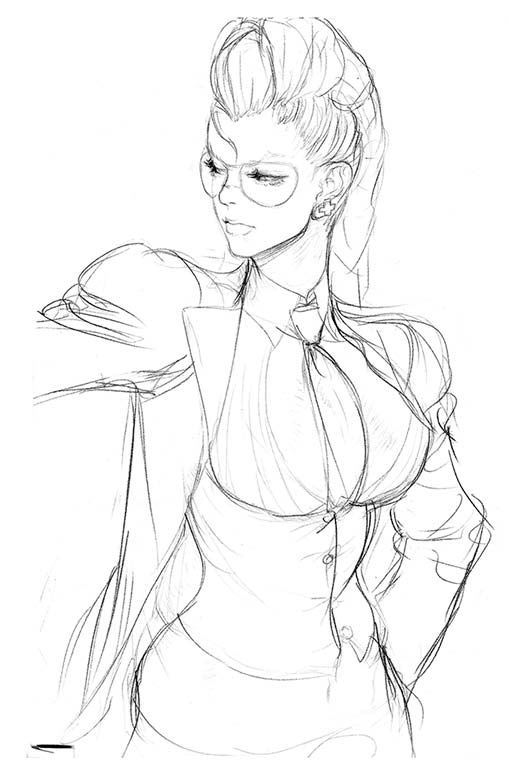 Crimson Viper aka Maya of Street Fighter 4 Concept Art