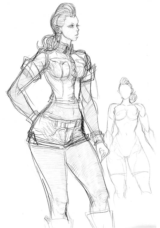 Crimson Viper aka Maya of Street Fighter 4 Concept Art