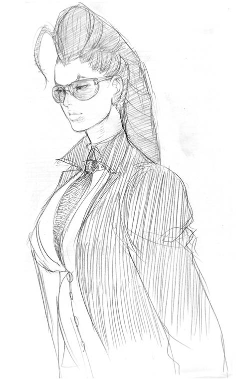 Crimson Viper aka Maya of Street Fighter 4 Concept Art