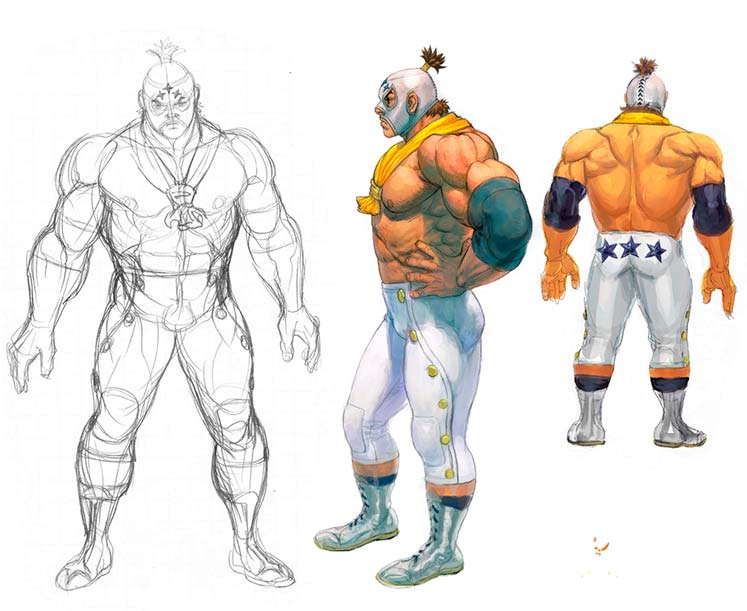 El Fuerte of Street Fighter 4 Concept Art