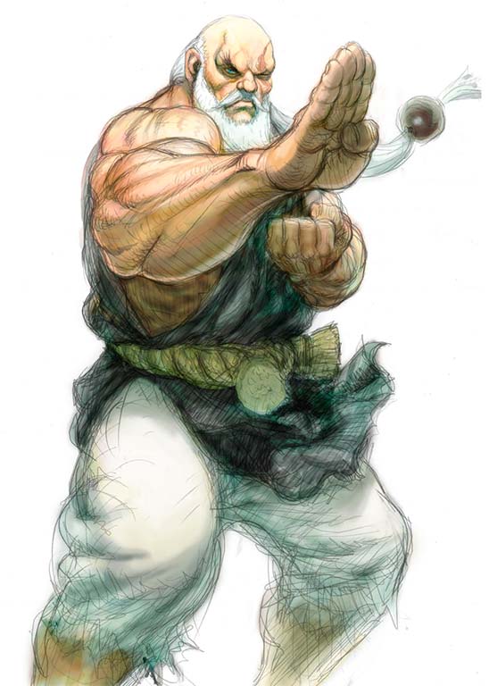 Gouken of Street Fighter 4 Concept Art