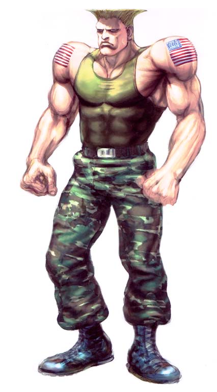 Guile of Street Fighter 4 Concept Art