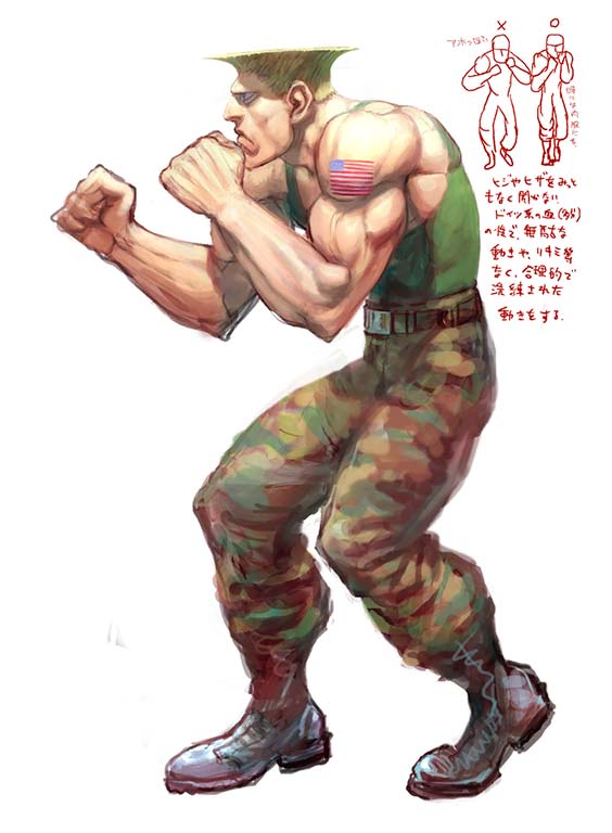 Guile of Street Fighter 4 Concept Art