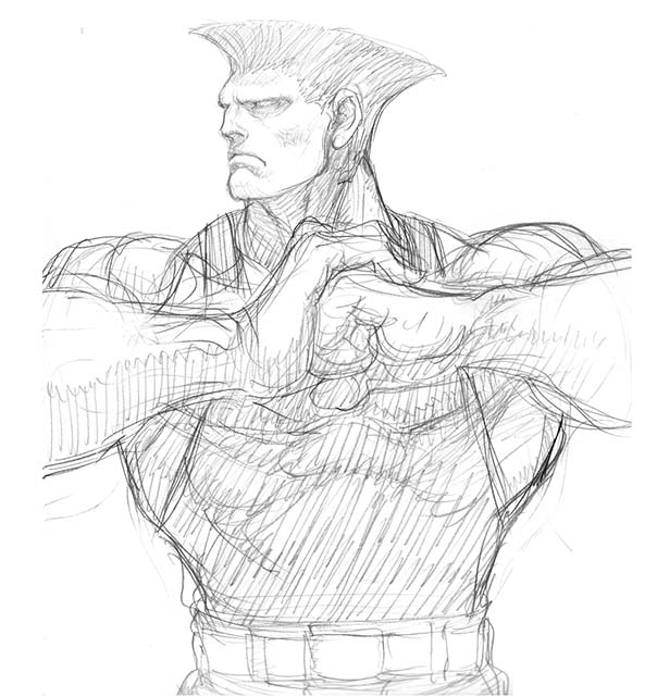 Guile of Street Fighter 4 Concept Art
