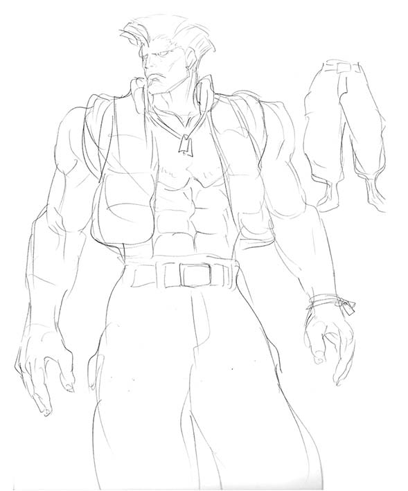 Guile of Street Fighter 4 Concept Art