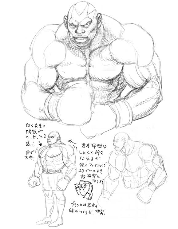 Mike Bison (aka Balrog) of Street Fighter 4 Concept Art