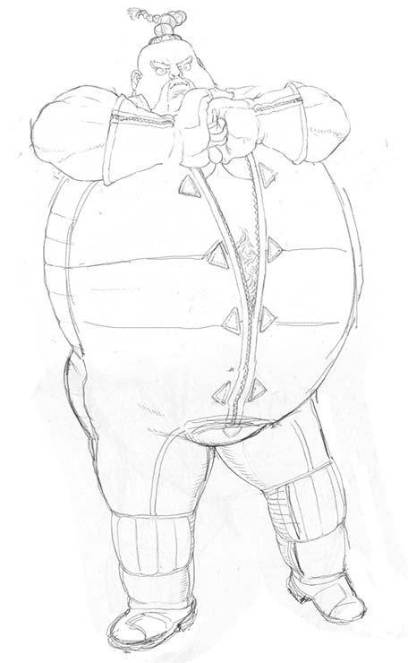 Rufus of Street Fighter 4 Concept Art