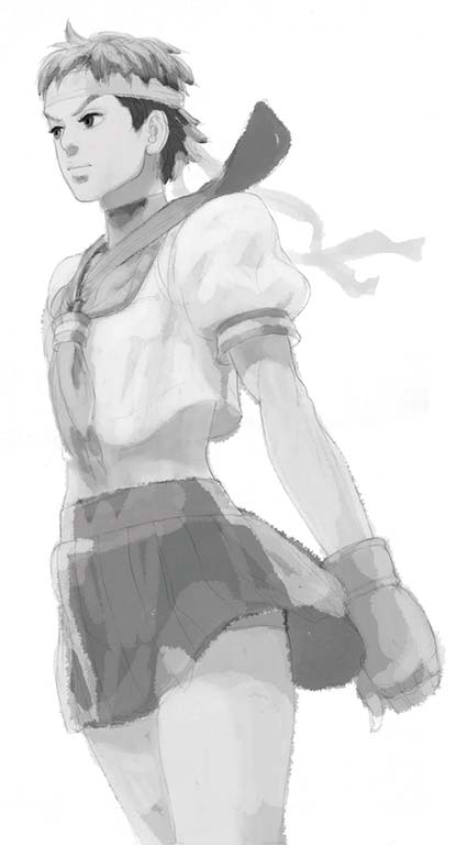 Sakura of Street Fighter 4 Concept Art