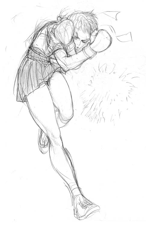 Sakura of Street Fighter 4 Concept Art