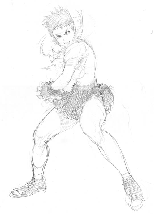 Sakura of Street Fighter 4 Concept Art