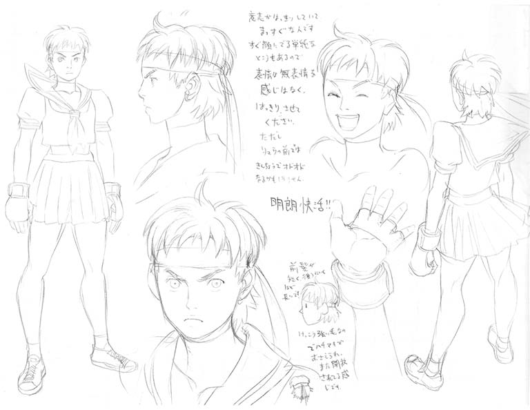 Sakura of Street Fighter 4 Concept Art